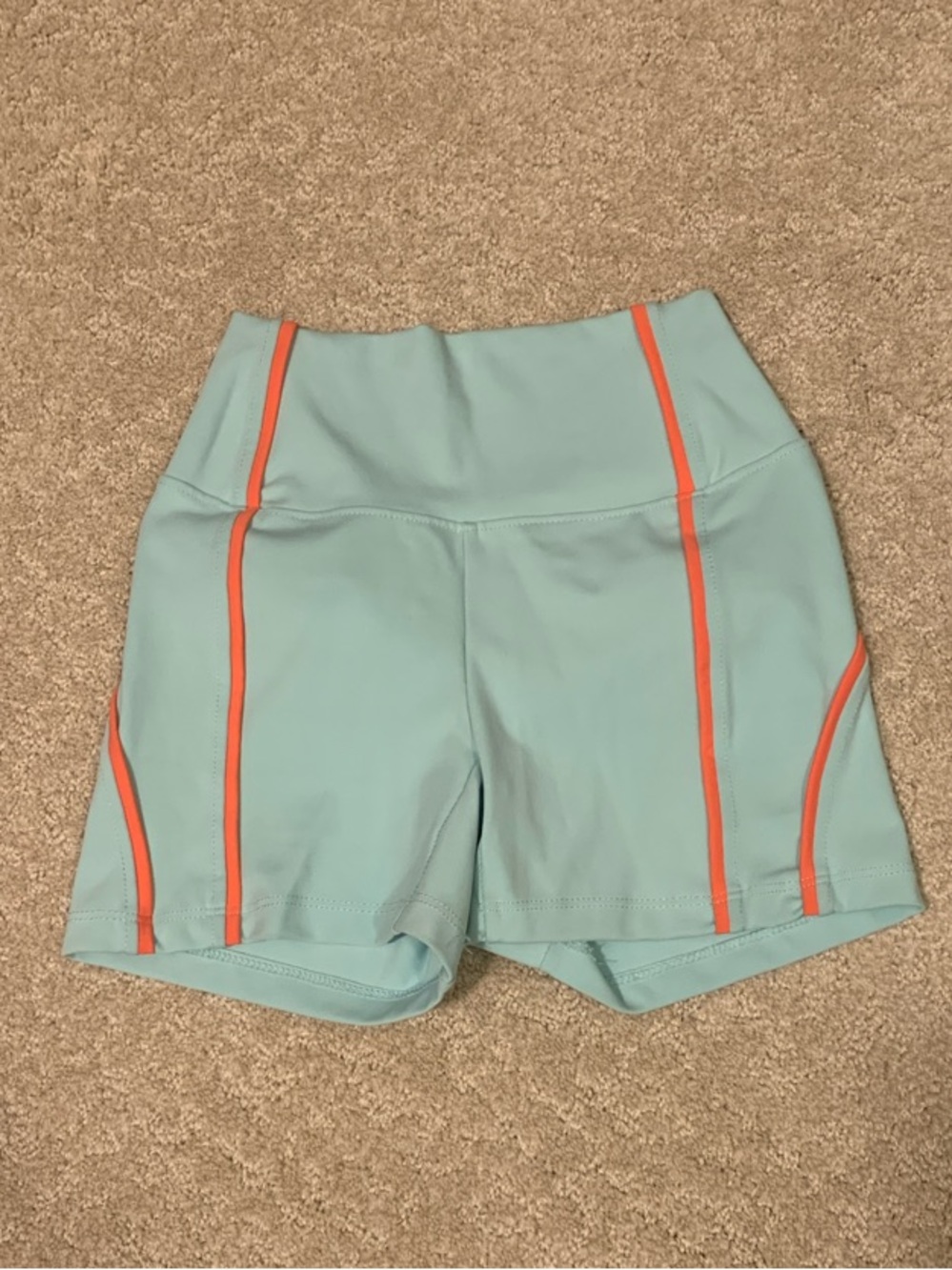 Five DanceWear Five the Label Bike Shorts Robin Blue with Coral Trim